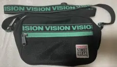 VISION STREET WEAR ミニショルダーバッグ ブラック×グリーンのサムネイル