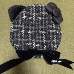 ユニバーサルスタジオジャパン　ベレー帽　ツイード　ハローキティ