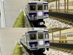 室内灯付美品 419系 新北陸色 両端切妻 貫通扉埋込編成 食パン電車6両
