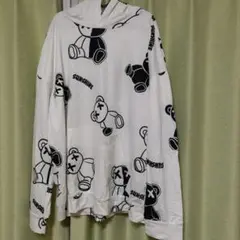 SHEIN クマプリント パーカー XXL ホワイト