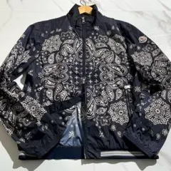 美品★モンクレール GIUBBOTTO ペイズリー ナイロンジャケット　紺　2