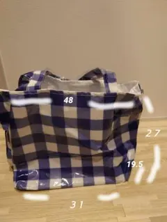 栗原はるみ チェック柄エコバッグ