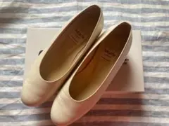 【Marie 】4cmヒール プレーンパンプス　オフホワイト 24cm