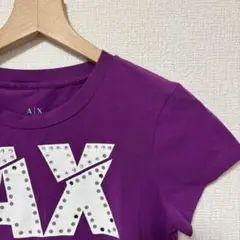 Armani Exchange AXロゴ 半袖Tシャツ パープルのサムネイル