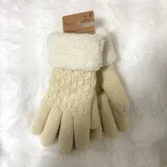 【新品・未使用】ふわふわ二重5本指 内部あったか裏ボア手袋