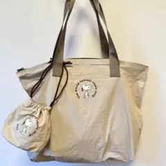 スヌーピー エコバッグ ベージュ