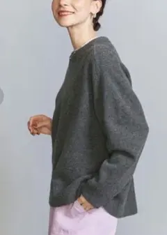 ビューティー＆ユース　ユナイテッドアローズ　ウールカシミヤクルーネックニット