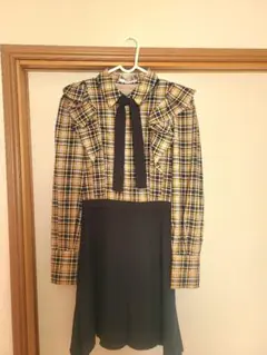 SNIDEL チェック柄ワンピース 長袖