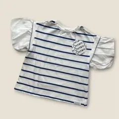 新品　Otonato ボーダー パフスリーブ Tシャツ　110センチのサムネイル