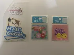 【激レア】平成シール3枚セット　ハムスターシール　スマイリーシール　ハイビスカス