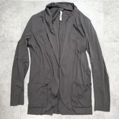 ATTACHMENT ダークグレー ノーカラージャケット ダメージ加工