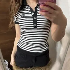 ストライプ ポロシャツ 半袖