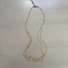 ゴールド リーフモチーフ パール ネックレス