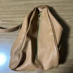 ブラウン 合成皮革 バックパック