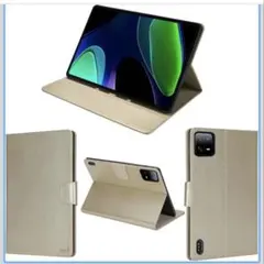 Xiaomi Pad 6 ケース 11インチ ゴールド ペン付き フィルム付き