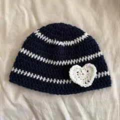 ビーニー グラデーション 手編み クロシェハット ニット帽 ハンドメイド