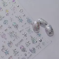 ネイルシール　立体　3D シェル　クラゲ　シーサイド　ヒトデ　5735