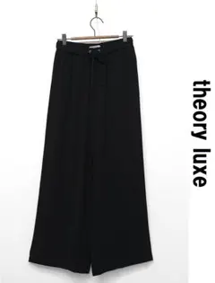 P419/美品 theory luxe ワイドイージーパンツ 36 黒