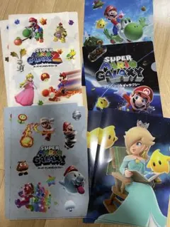 セブンイレブン　スーパーマリオギャラクシー　クリアファイル　全５種　8枚