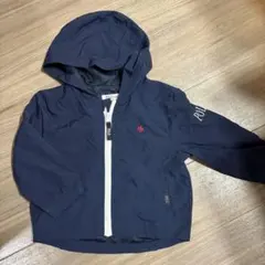 【美品】ポロ フード付きジャケット ネイビー 90cm