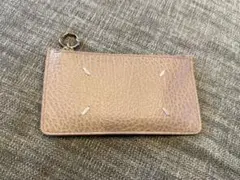 【※訳あり】マルジェラ コンパクト ミニ財布 ピンクベージュ フラグメントケース