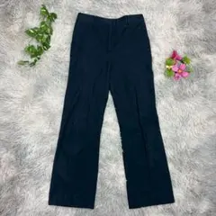 【PLST】プラステ ネイビー フレアパンツ (L) スラックス 無地