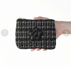 マリークワント パディング デイジー ツイード 舟型 ティッシュケース ポーチ