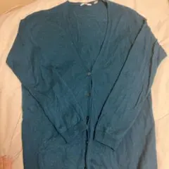 美品ユニクロ　エクストラファインメリノVネックロングカーディガン　羽織りL