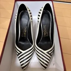 サルヴァトーレフェラガモ Salvatore Ferragamo白黒ストライプ