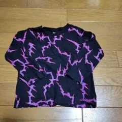 CONVEX 黒とピンクの雷模様 Tシャツ 90のサムネイル