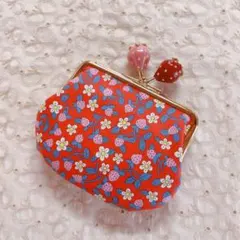 れもん様❤️リバティプリント使用 ＊ハートキャノピー＊ がま口