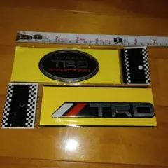 TRD エンブレムアルミ ステッカー 2種セット