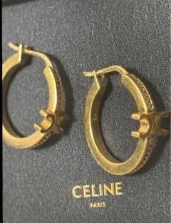 CELENE セリーヌゴールド ノットデザイン フープピアス両耳購入