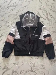 【美品】FILA ジップアップジャケット ジャンパー　黒/白/ピンク