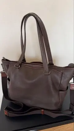 値下 HERGOPOCH エルゴポック2way トートバッグ シボ革のサムネイル