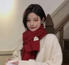 未使用　赤いマフラー