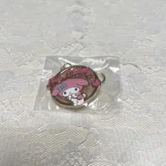 サンリオキャラクターズ　キラキラ透明メタルチャーム　マイメロディ カプセルトイ
