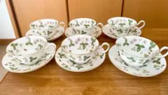 ワイルドストロベリー カップ＆ソーサー 6客