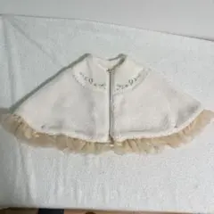 ベビーポンチョ　70 80 お出かけ　アウター　バースデイ　モコモコ　コトリ