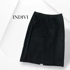 INDIVI インディヴィ タイトスカート ウール混 通勤 就活 黒 36 S
