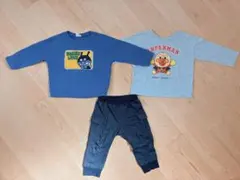 人気シリーズ！アンパンマンリバーシブル長袖T+ バイキンマントレーナー+ パンツ