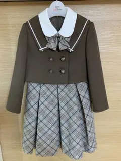 BEAMS ブラウン ダブルボタンジャケット フォーマルドレス　120cm