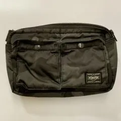 ポーター　 タンカー　カモフラ ウエストバッグ　迷彩　黒系　30周年