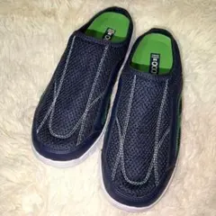 ⭐️COMODO⭐️メンズ メッシュスリッポン ネイビーとグリーン25-25.5cm