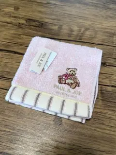 PAUL & JOE ポール&ジョー クマ 刺繍 タオルハンカチ 新品
