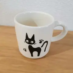 ジブリ　ジジのマグカップ　黒猫デザイン 陶器製マグカップ
