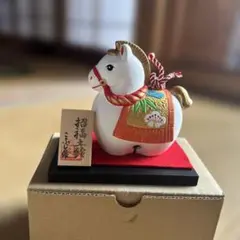 干支置物 午 土鈴　馬　招福土鈴　箱付 昭和レトロ　博多人形