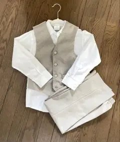 春夏ベージュ フォーマルスーツ 3点セット130