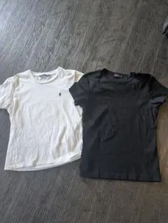 ホワイト・ブラック 半袖Tシャツ 2枚セット　ラルフローレン