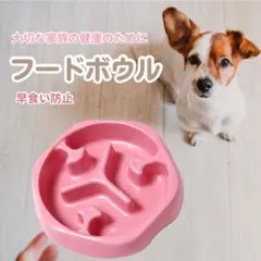 ピンク フードボウル 早食い防止 15cm